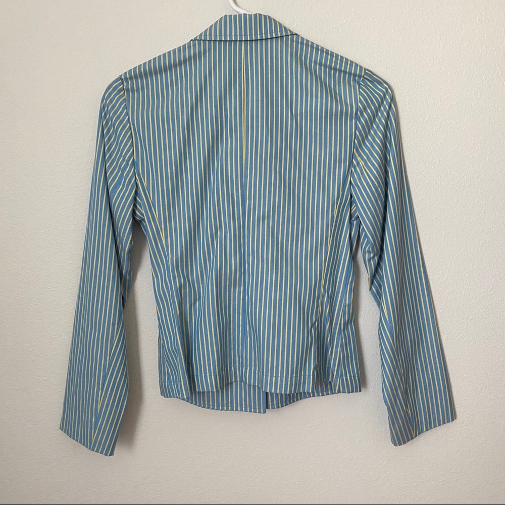 Express Studio Striped Wrap Blazer - image 2